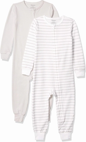 Hanes Baby Boys' Ultimate Baby Zippin 2 Pack Sleep and Play Suits