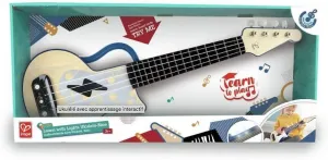 Hape Learn with Lights Electronic Ukulele Blue | Leaning and Band Mode | Musical Instrument