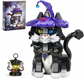 Harry Magic Cat Building Blocks for Adult,Collectiable Cat Model Set,Animal Toys for Home Decor,Creative Gift for Kids Boys Girls Ages 8-12,1128PCS