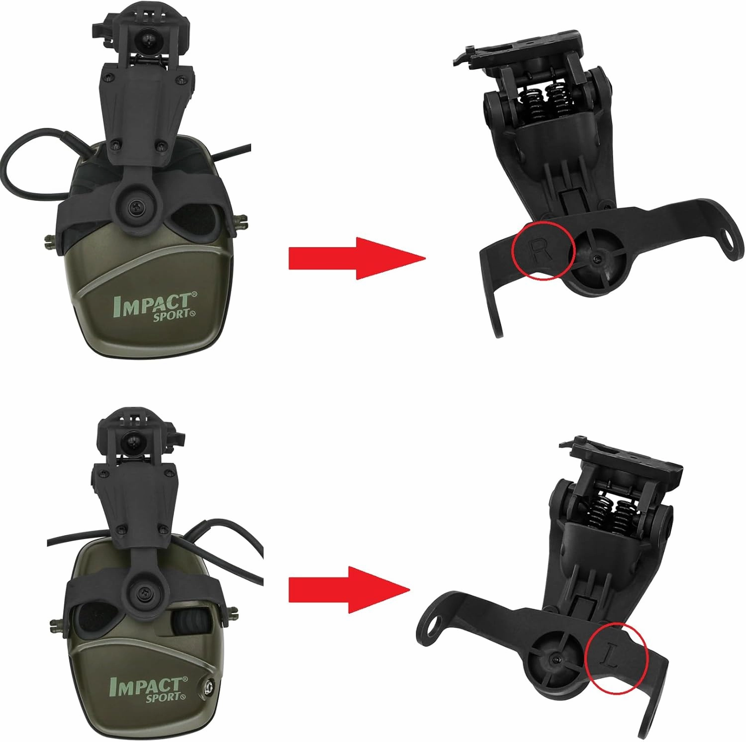 HEARFALCOM ARC Rail Adapter for Tactical Helmet Fast Series Helmets Compatible with Howard Leight Impact Sport Product Model ‎R - 01526 Headphones