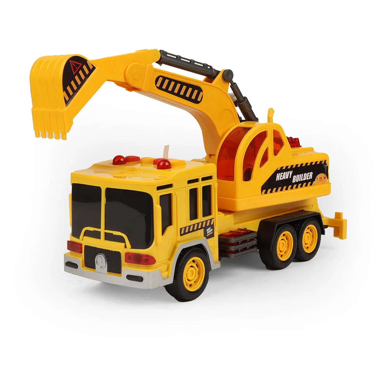 Heavy Builder with Light | Friction-powered Toy | Push & go Toy | Pull-Push Vehicle | Construction Toy for Kids | Toy Truck | Engineering Toy | Pull Along | Easy Play | For Kids age 3  years
