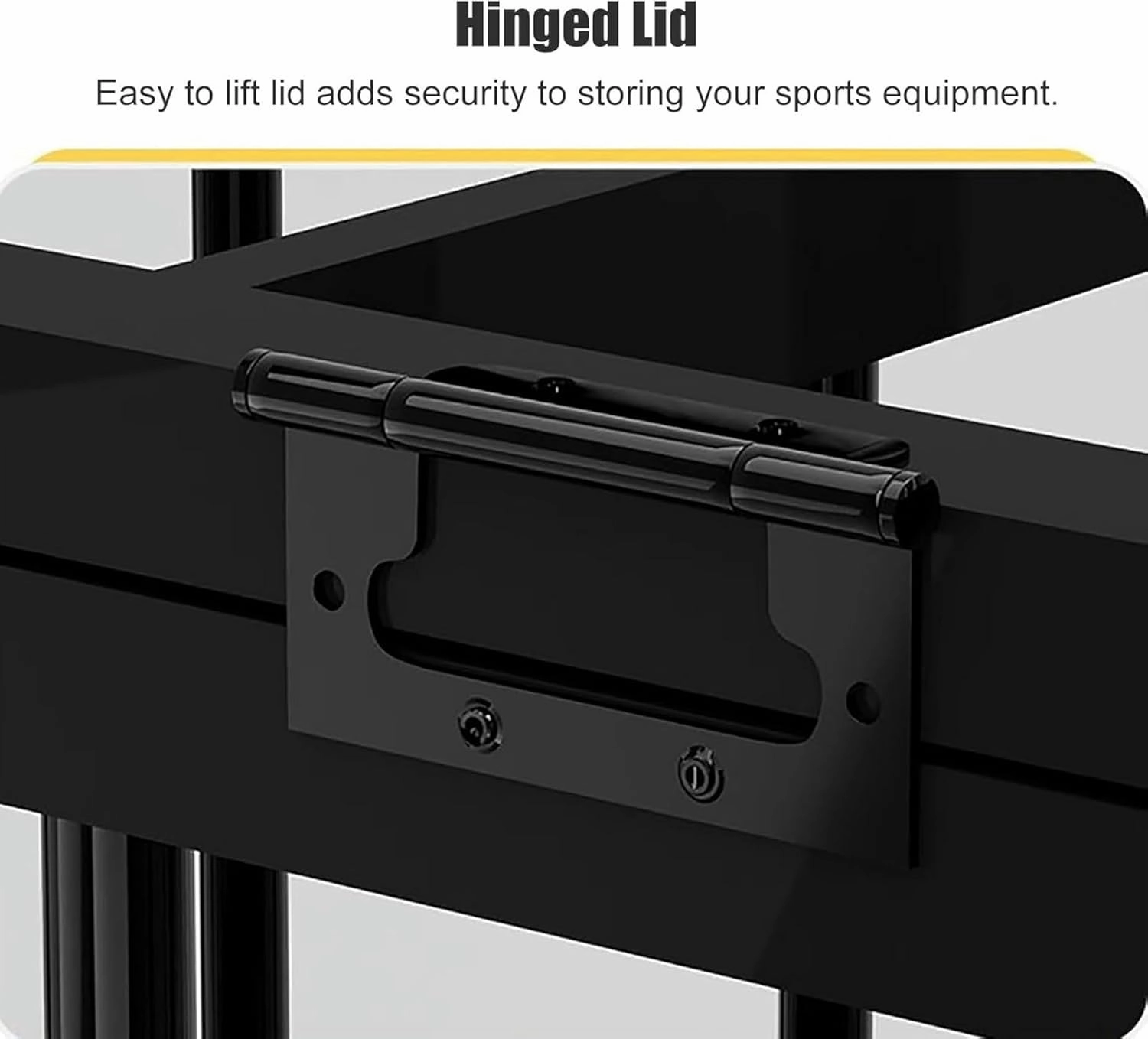Heavy Duty Rolling Ball Cart with Lockable Wheels & Lid, Home/School Playground/Gym Sports Equipment Organizer Rack for Baseball/Soccer/Basketball~/