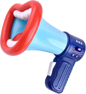 HEEPDD Voice Changer Horn Toy, Large Mouth Voice Changer Horn with 3 Different Sound Effects Recording and Laughter Button for Kids Adults Boys Girls (Standard)