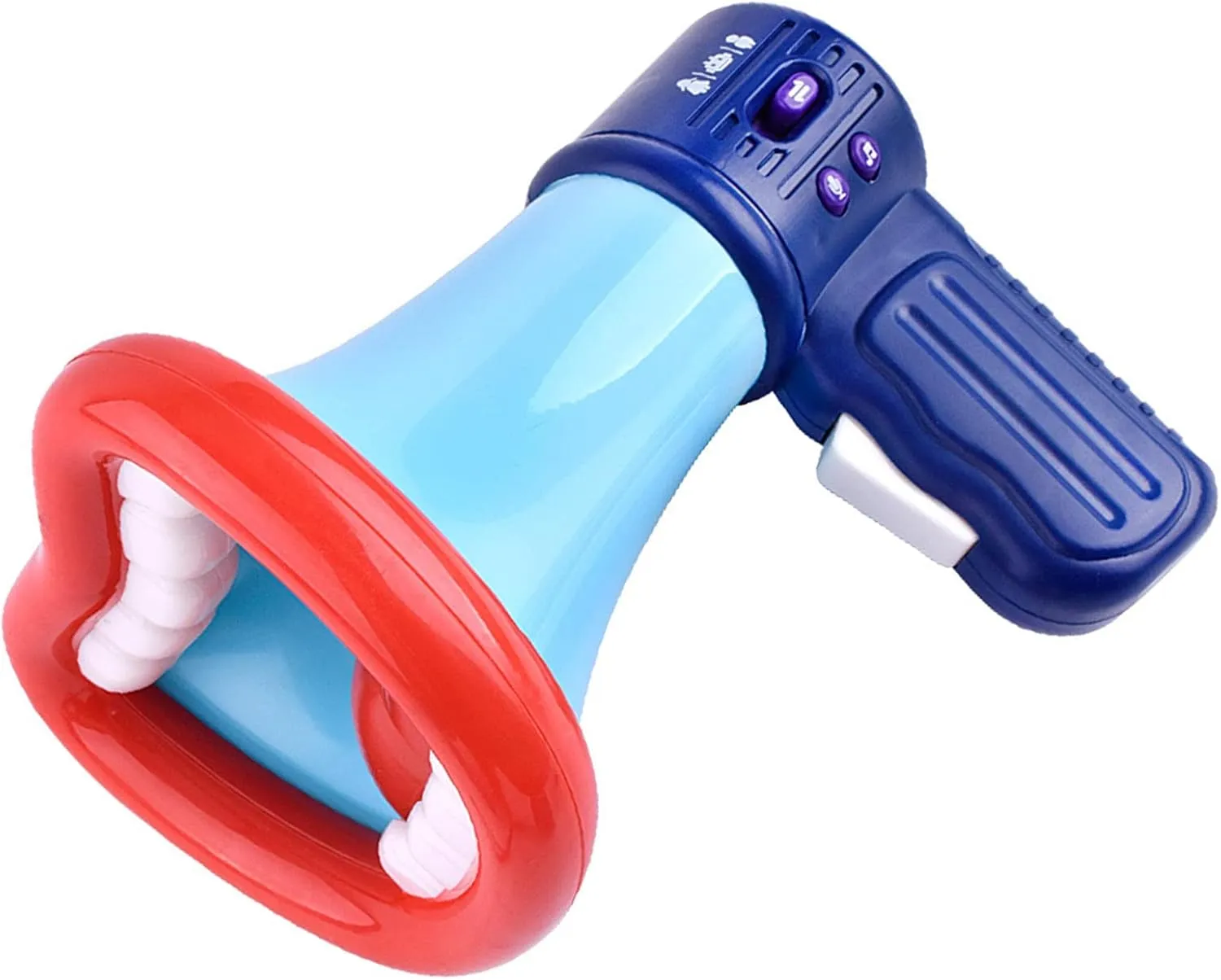 HEEPDD Voice Changer Horn Toy, Large Mouth Voice Changer Horn with 3 Different Sound Effects Recording and Laughter Button for Kids Adults Boys Girls (Standard)