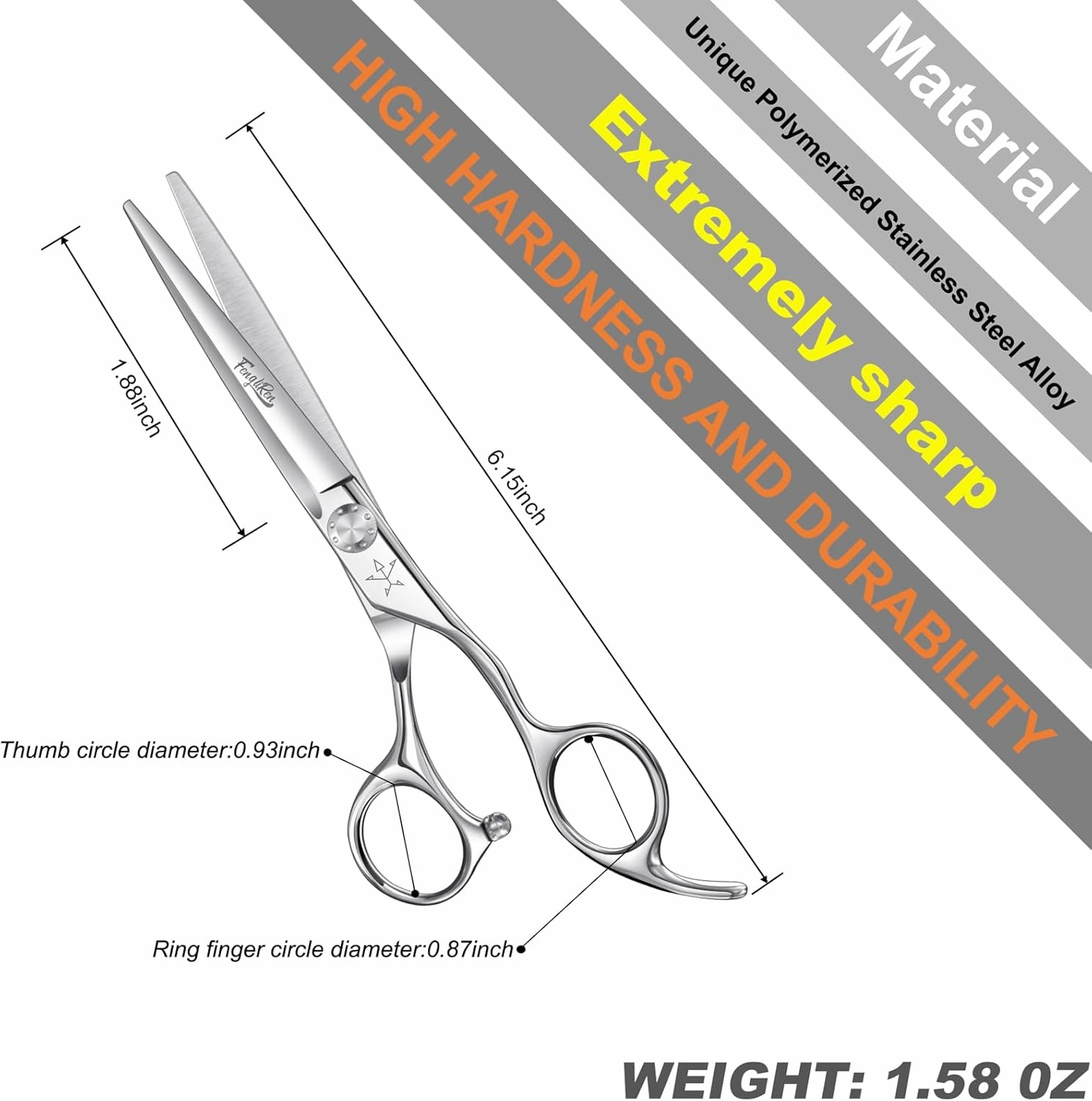 High-end Professional Extremely Very Sharp Barber Hair Cutting Scissors Hairdresser Shears For Hair 5 Inch Haircut Scissor Made Of Stainless Steel Alloy For Hairdressing Salon and Home Use