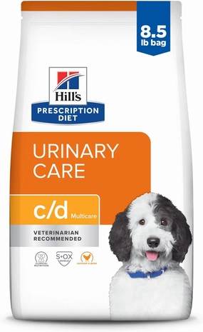 Hill's Prescription Diet c/d Multicare Urinary Care Chicken Flavor Dry Dog Food, Veterinary Diet, 8.5 lb. Bag