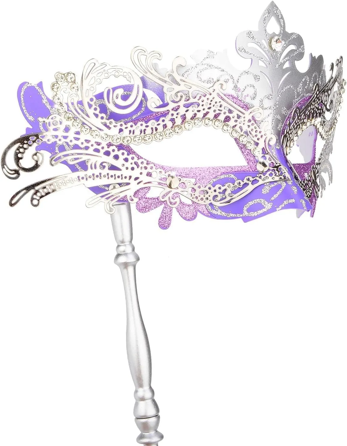 Hoshin Masquerade Mask with Stick, Mardi Gras Deecorations Venetian Masks for Womens