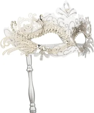 Hoshin Masquerade Mask with Stick, Mardi Gras Deecorations Venetian Masks for Womens