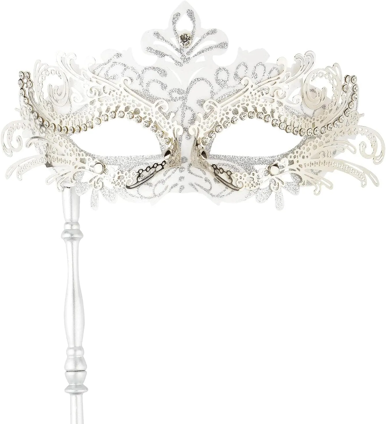 Hoshin Masquerade Mask with Stick, Mardi Gras Deecorations Venetian Masks for Womens