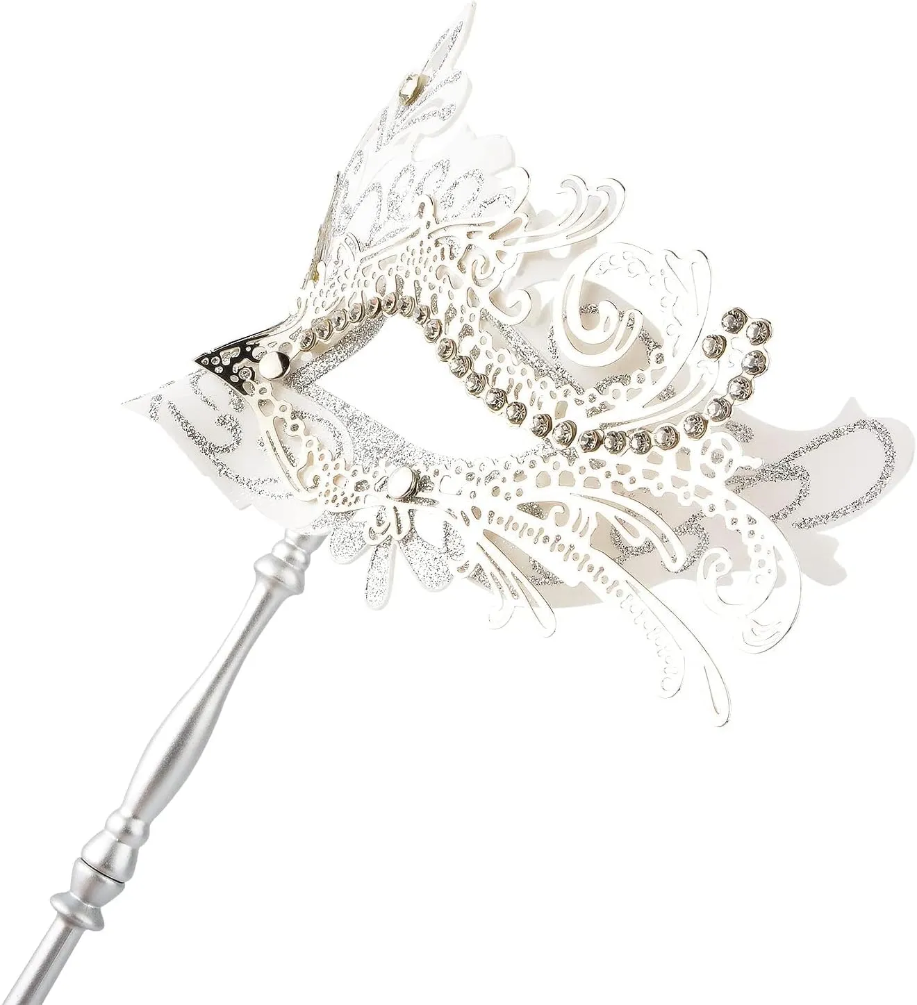 Hoshin Masquerade Mask with Stick, Mardi Gras Deecorations Venetian Masks for Womens