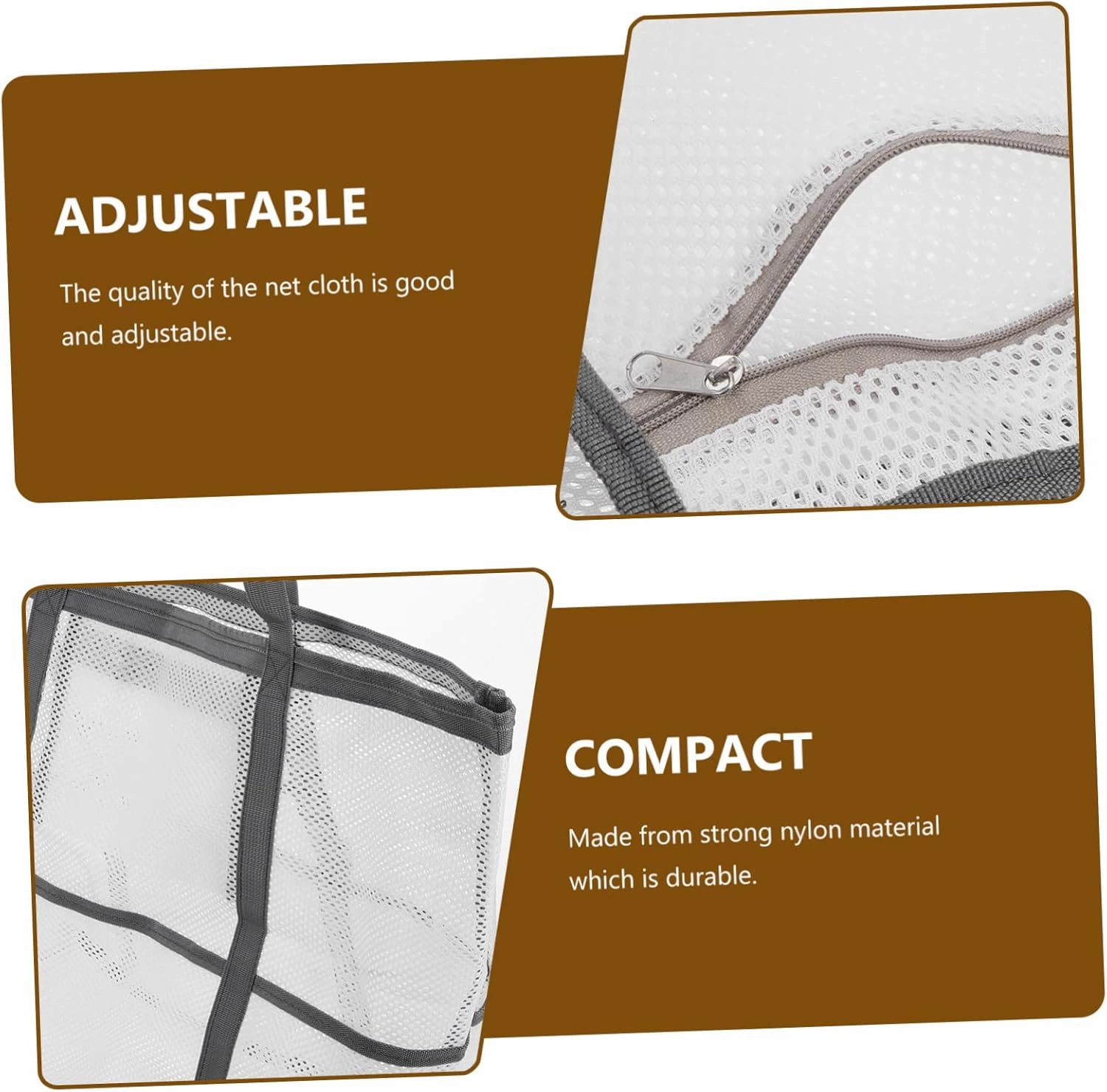 Housoutil 2pcs Portable Beach Toiletry for Toy with Organizers Use Multifunctional Mesh Bag Handle Basket, Whitex2pcs, 59x36cmx2pcs