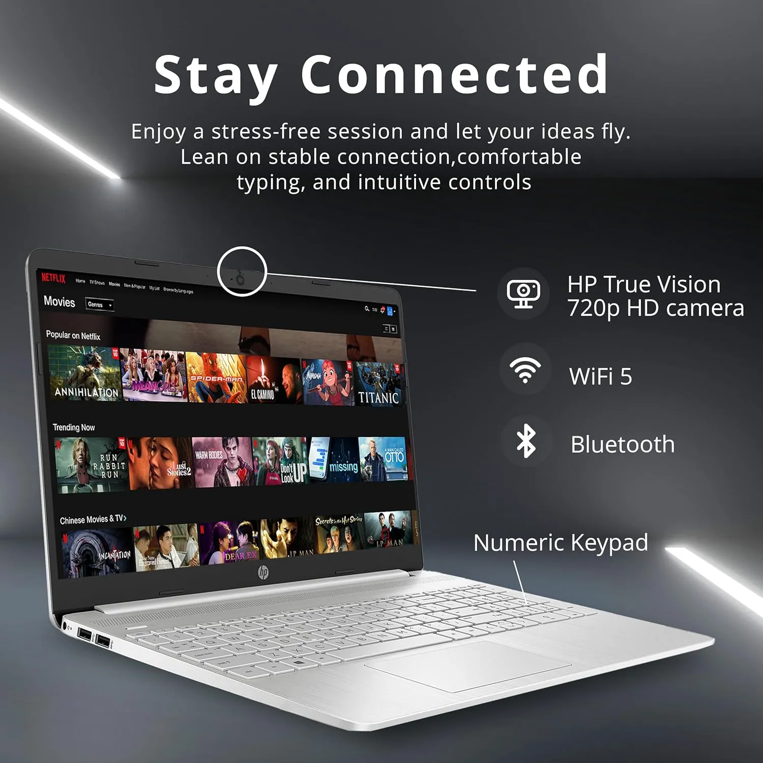 HP 2022 15.6'' HD Touchscreen Laptop, 11th Gen Intel Core i3-1115G4, 8GB DDR4 RAM, 256GB PCIe SSD, Intel UHD Graphics, HD Audio, 720p HD Camera, Win 11, Silver, 32GB Snow Bell USB Card