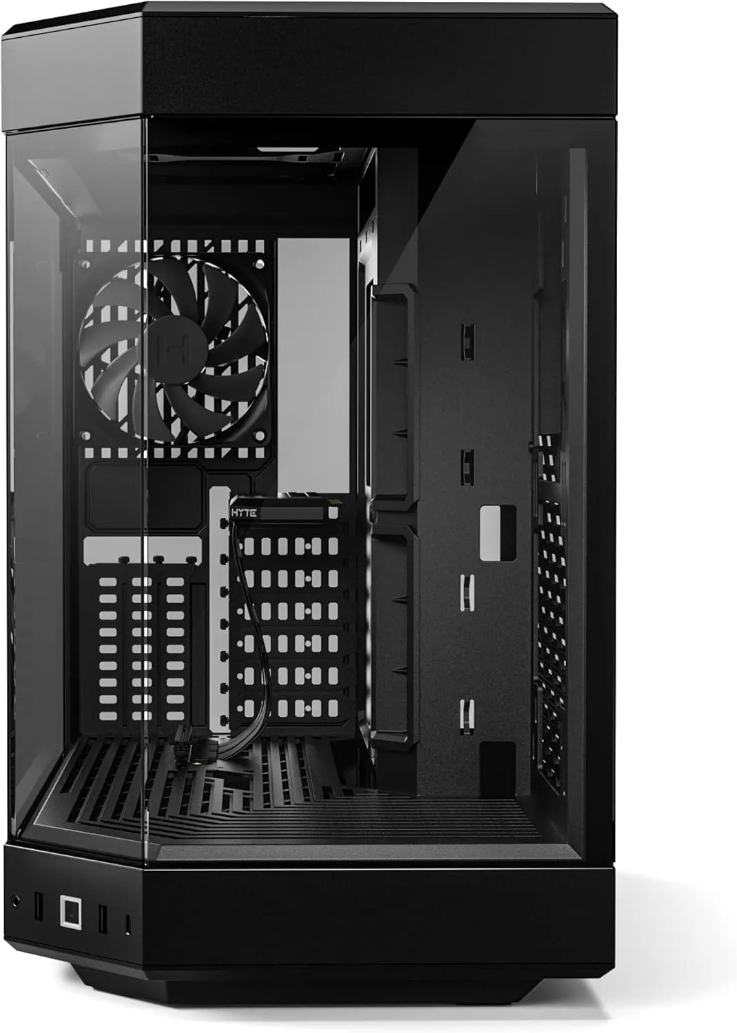 HYTE Y60 Modern Aesthetic Dual Chamber Panoramic Tempered Glass Mid-Tower ATX Computer Gaming Case with PCIE 4.0 Riser Cable Included, Black (CS-HYTE-Y60-B)