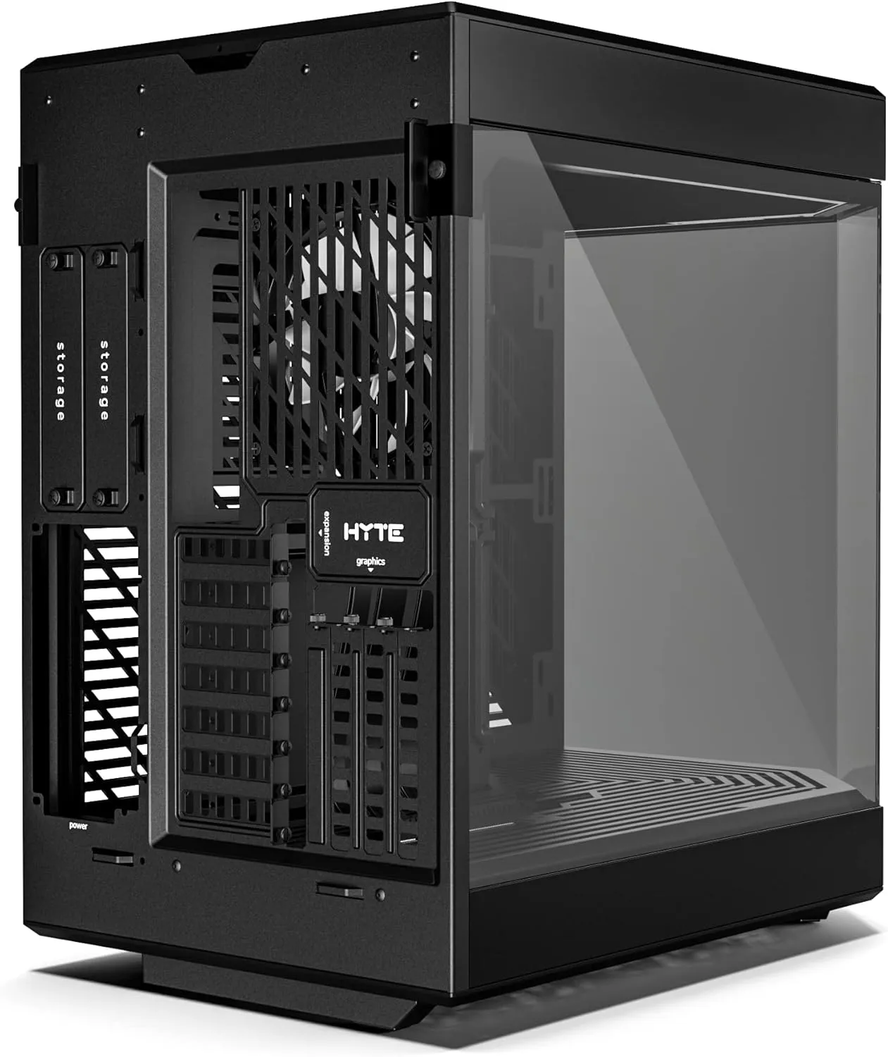 HYTE Y60 Modern Aesthetic Dual Chamber Panoramic Tempered Glass Mid-Tower ATX Computer Gaming Case with PCIE 4.0 Riser Cable Included, Black (CS-HYTE-Y60-B)