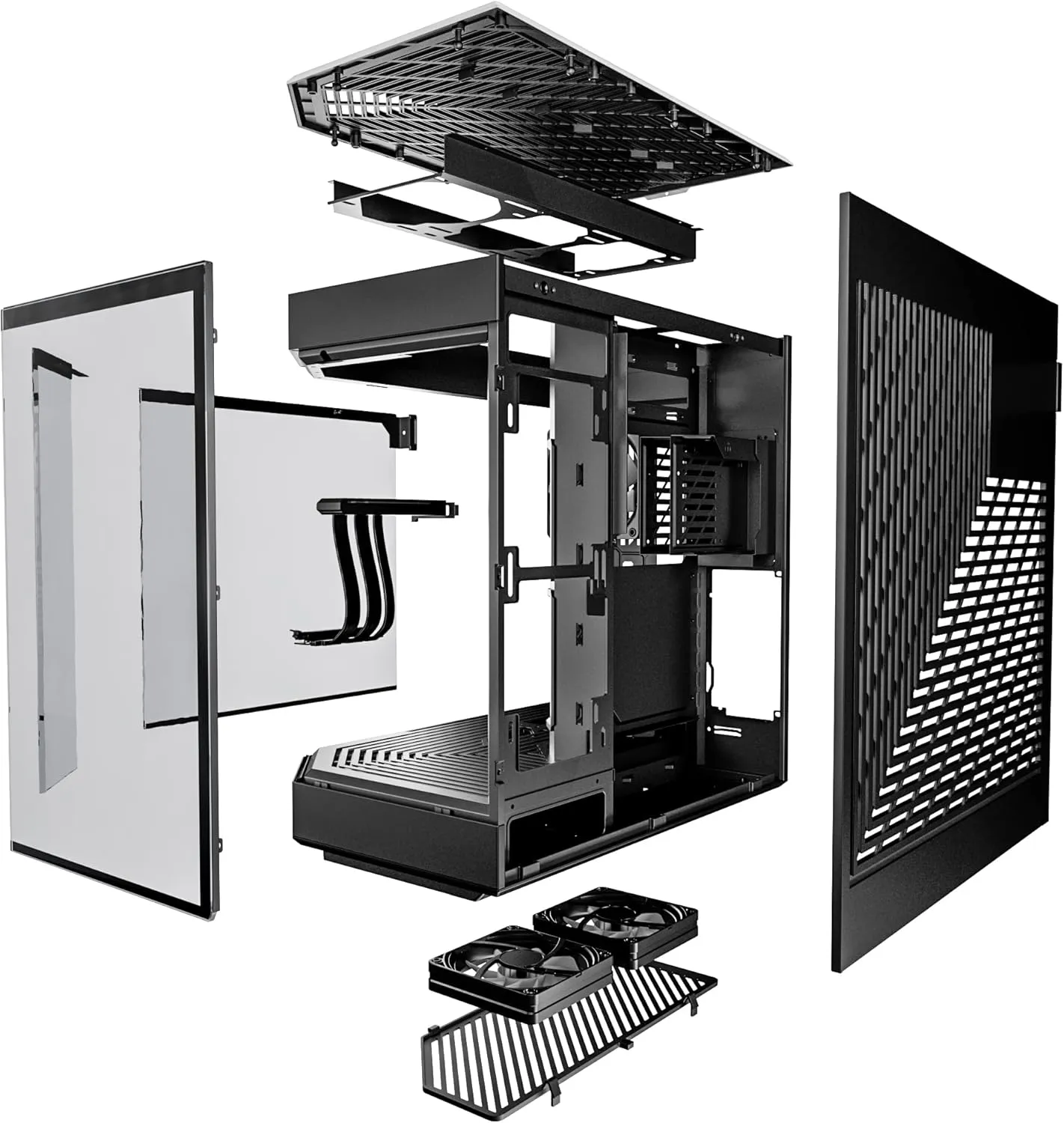 HYTE Y60 Modern Aesthetic Dual Chamber Panoramic Tempered Glass Mid-Tower ATX Computer Gaming Case with PCIE 4.0 Riser Cable Included, Black (CS-HYTE-Y60-B)