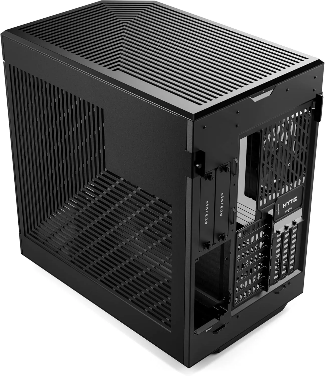 HYTE Y60 Modern Aesthetic Dual Chamber Panoramic Tempered Glass Mid-Tower ATX Computer Gaming Case with PCIE 4.0 Riser Cable Included, Black (CS-HYTE-Y60-B)