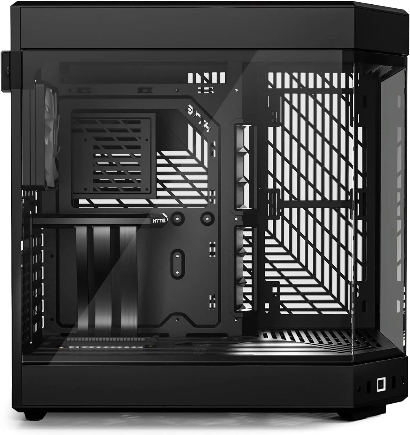 HYTE Y60 Modern Aesthetic Dual Chamber Panoramic Tempered Glass Mid-Tower ATX Computer Gaming Case with PCIE 4.0 Riser Cable Included, Black (CS-HYTE-Y60-B)