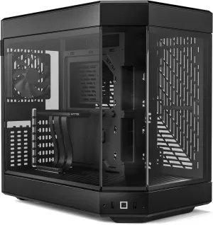HYTE Y60 Modern Aesthetic Dual Chamber Panoramic Tempered Glass Mid-Tower ATX Computer Gaming Case with PCIE 4.0 Riser Cable Included, Black (CS-HYTE-Y60-B)