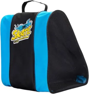 Ice Skate And Roller Skate Bag,Waterproof Inline Skate Bag,Large Capacity,Adjustable Shoulder Strap,Ventilation Mesh Pockets,Tear Resistant,for Boys,Girls,Men,and Women,38 * 30 * 35cm