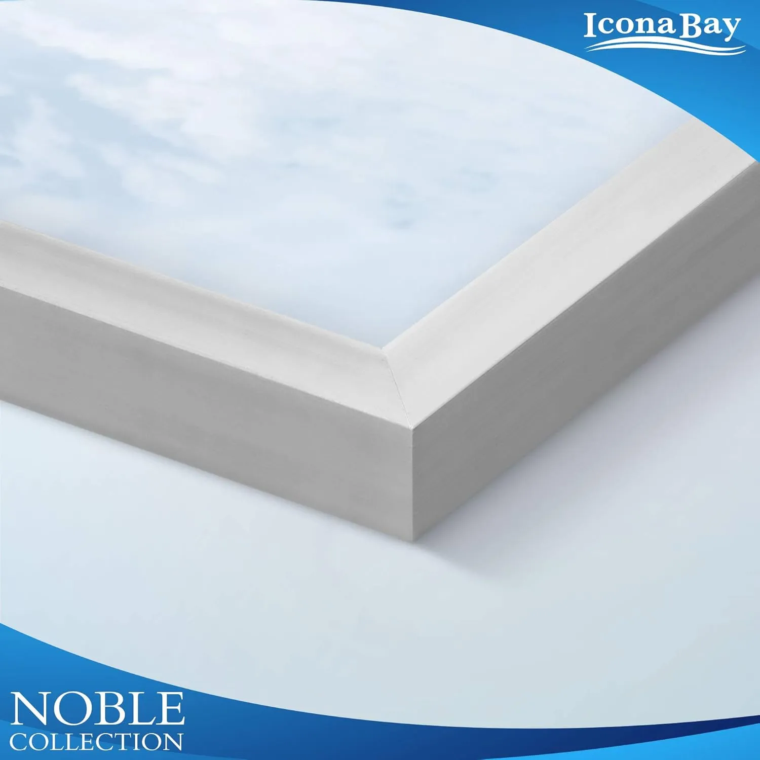 Icona Bay 5x7 Picture Frames (Silver, 6 Pack), Modern Professional Frame Set, Noble Collection