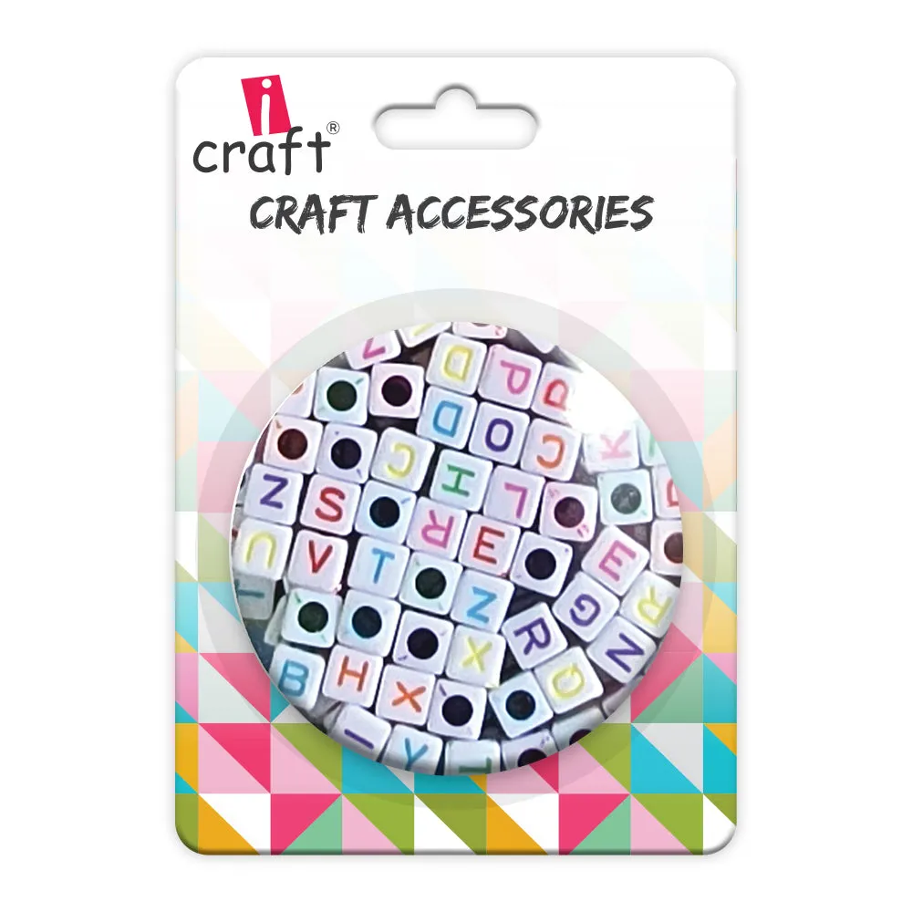iCraft Alphabet Beads: Multicolor Alphabet Cube Create Personalized Jewelry and More!