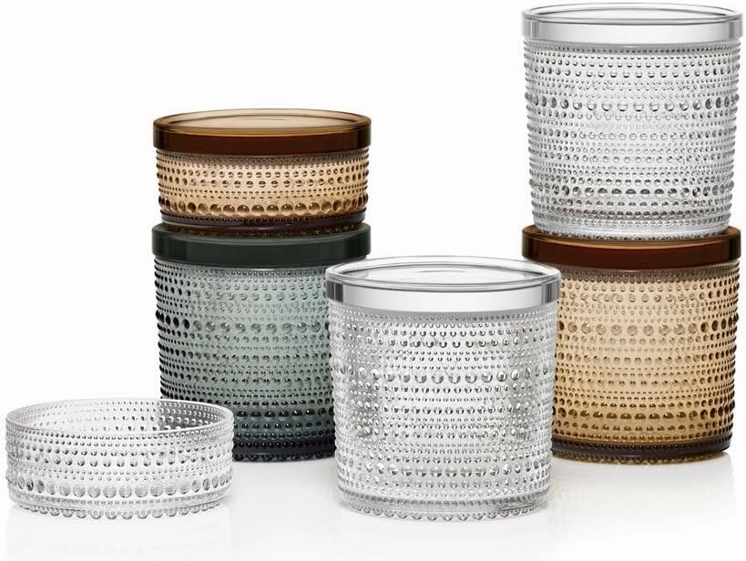 Iittala Kastehelmi 1015372 Container, 11.6 "x 4.5, Clear