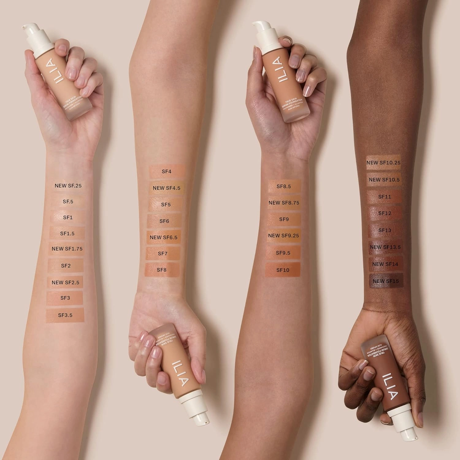 ILIA - True Skin Serum Foundation | Non-comedogenic, Cruelty-Free, Vegan, Weightless Feel, Buildable Coverage, Safe For Sensitive Skin (Aran SF6.5)