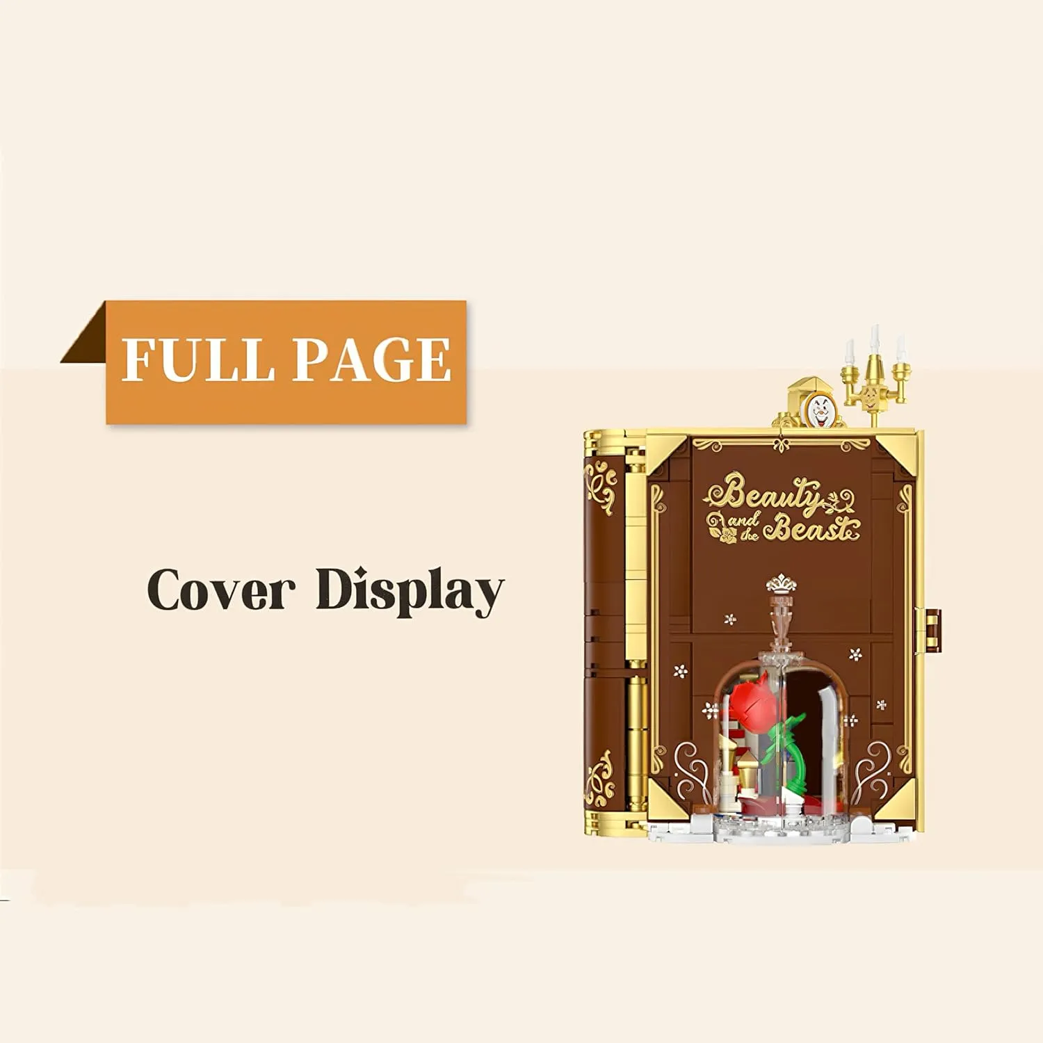 Illuminated Fairy Tale Book Building Blocks Toys Brown Version with Storyline for Boys and Girls -Includes for Women & Teenagers Adults
