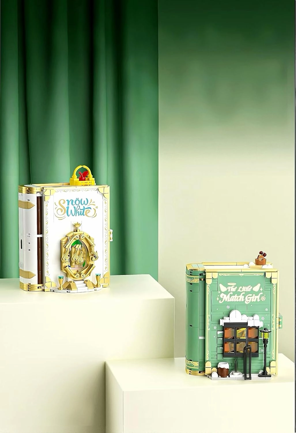 Illuminated Fairy Tale Book Building Blocks Toys Green Version with Storyline for Boys and Girls -Includes for Women & Teenagers Adults