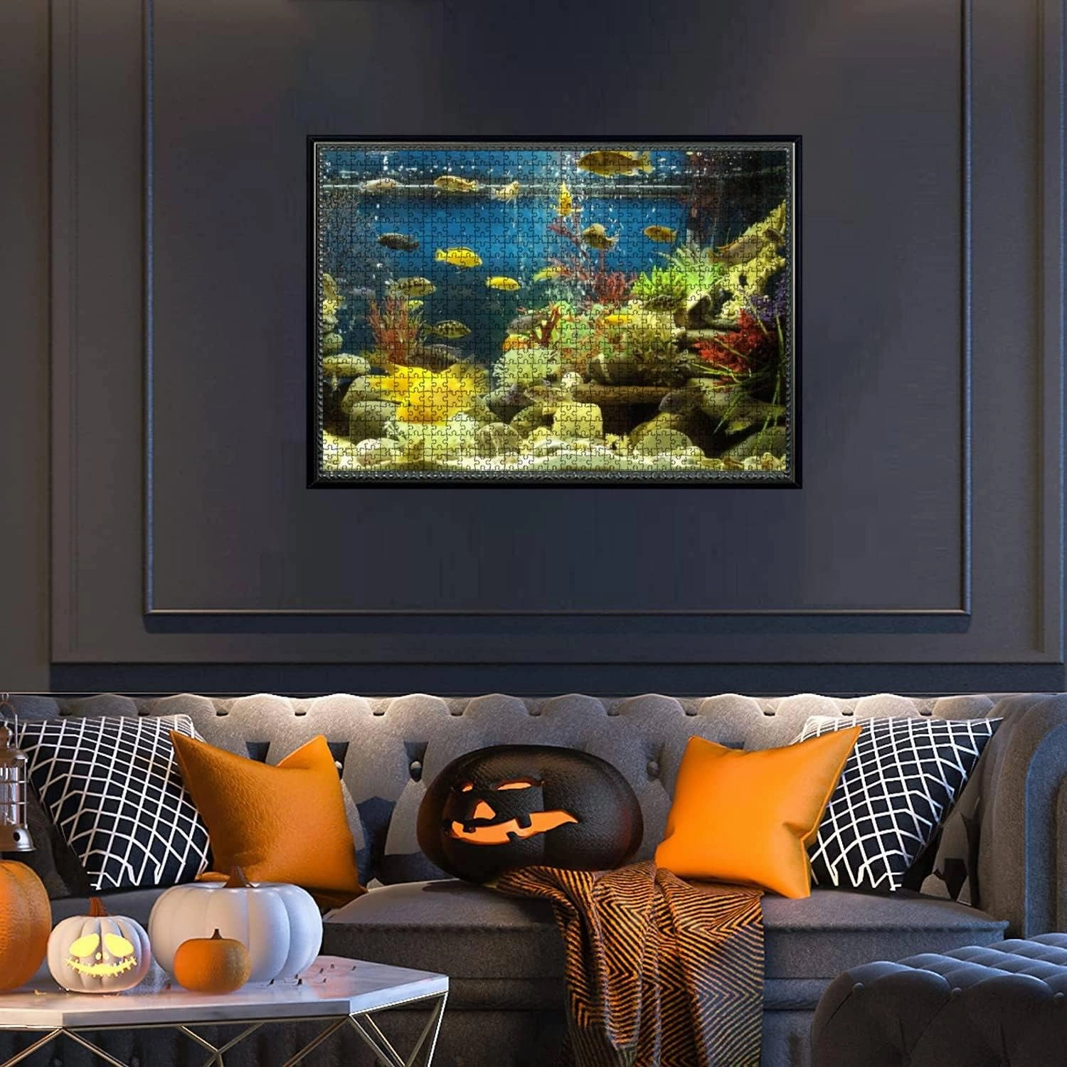 Image of Marine Effect Tropical Aquarium with Malawi Cichlid Fish 1000 Piece Jigsaw Puzzle Game - Colorful Large Puzzles Artwork for Adults Teens Puzzle Game Toy Gift