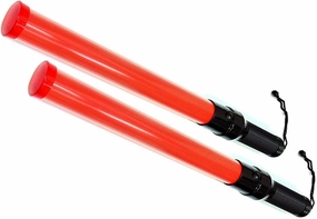 iMBAPrice (2-Pack 21" Long Traffic Safety Flashing LED Light Control Wand Baton Flashlight with Blinking and Steady-Glow Flashing Modes for Parking Guides, Climbing & Camping Contact