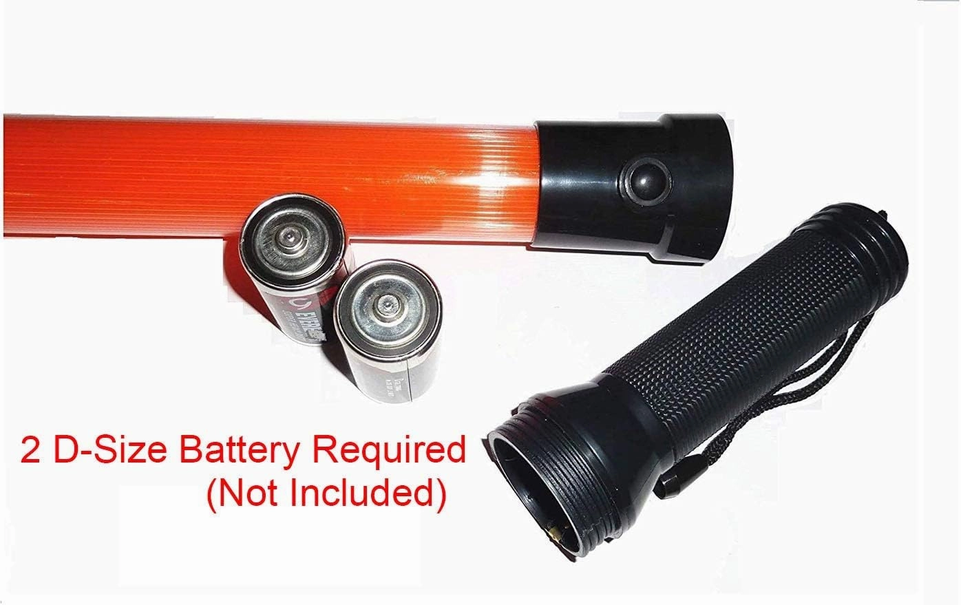 iMBAPrice (2-Pack 21" Long Traffic Safety Flashing LED Light Control Wand Baton Flashlight with Blinking and Steady-Glow Flashing Modes for Parking Guides, Climbing & Camping Contact
