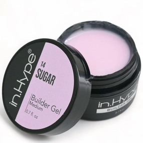 IN.HYPE Hard Builder Gel for Nail Extension/Strengthening/Overlays Lilac Pink 'Sugar'
