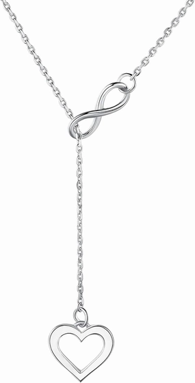 Infinite Heart Necklace - 925 Sterling Silver Heart Necklaces for Women Gifts for Wife Women on Birthday Womens Jewelry Necklace