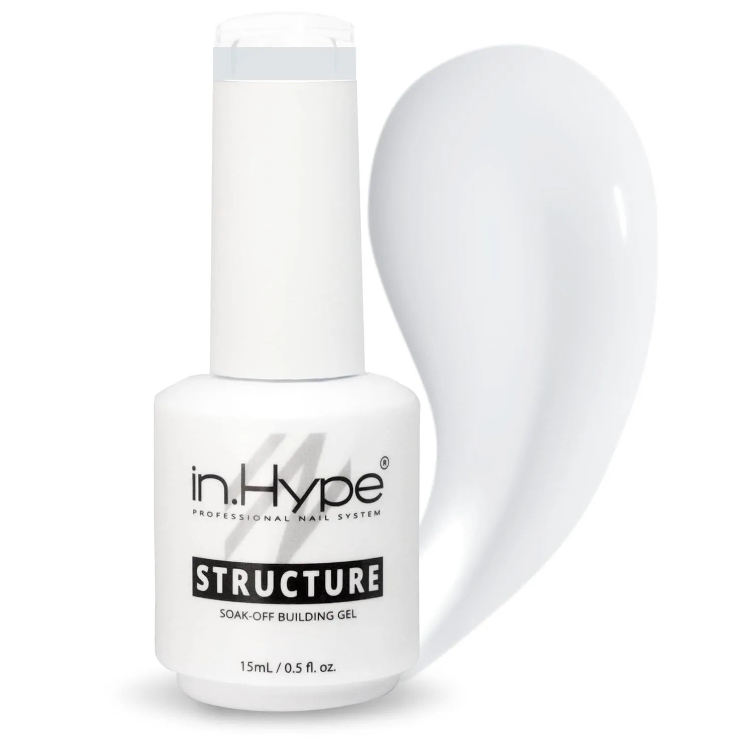 IN.HYPE Structure/Liquid Builder Gel/Hard Gel in a Bottle (BIAB) for Nail Enhancing/Overlays/Strengtenning (Extra White)
