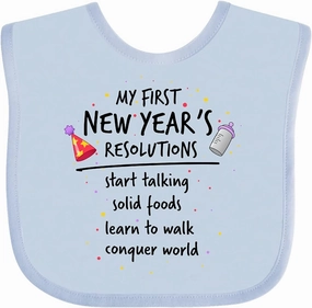 inktastic My First New Year's Resolutions Baby Bib