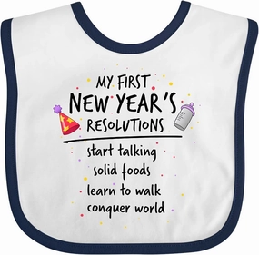 inktastic My First New Year's Resolutions Baby Bib