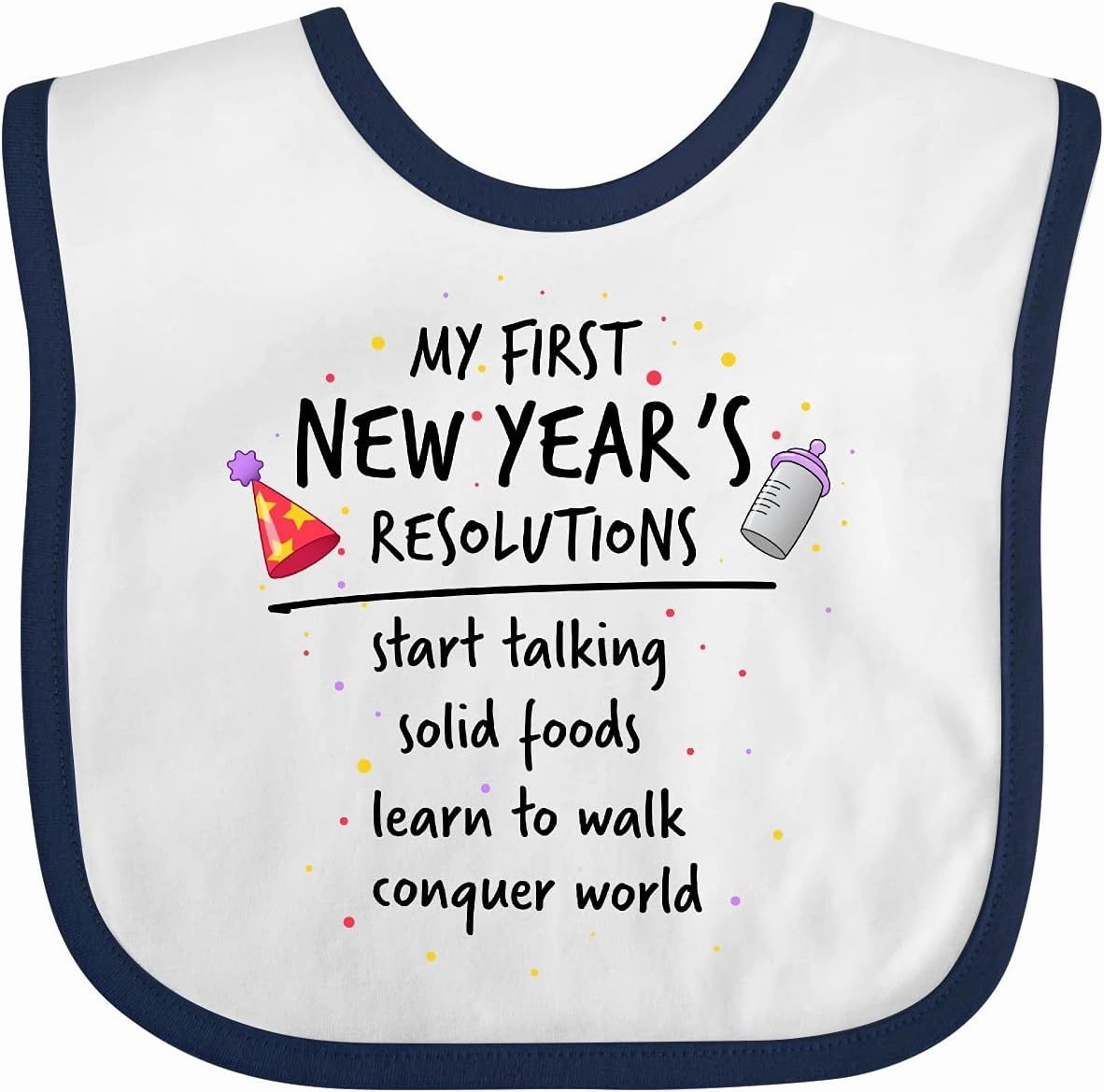 inktastic My First New Year's Resolutions Baby Bib