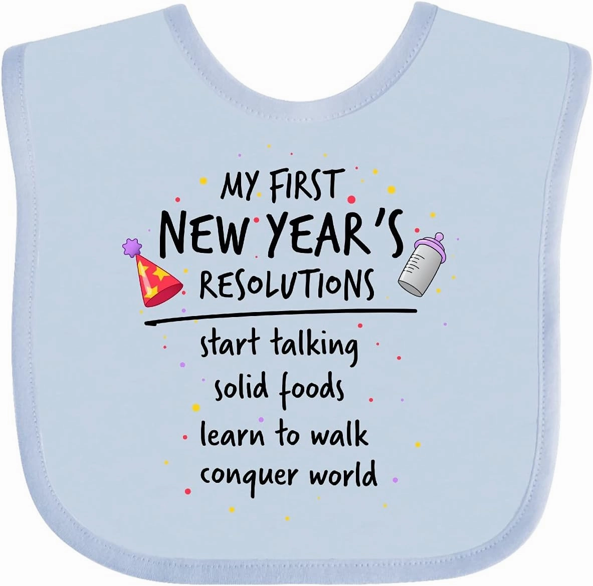inktastic My First New Year's Resolutions Baby Bib