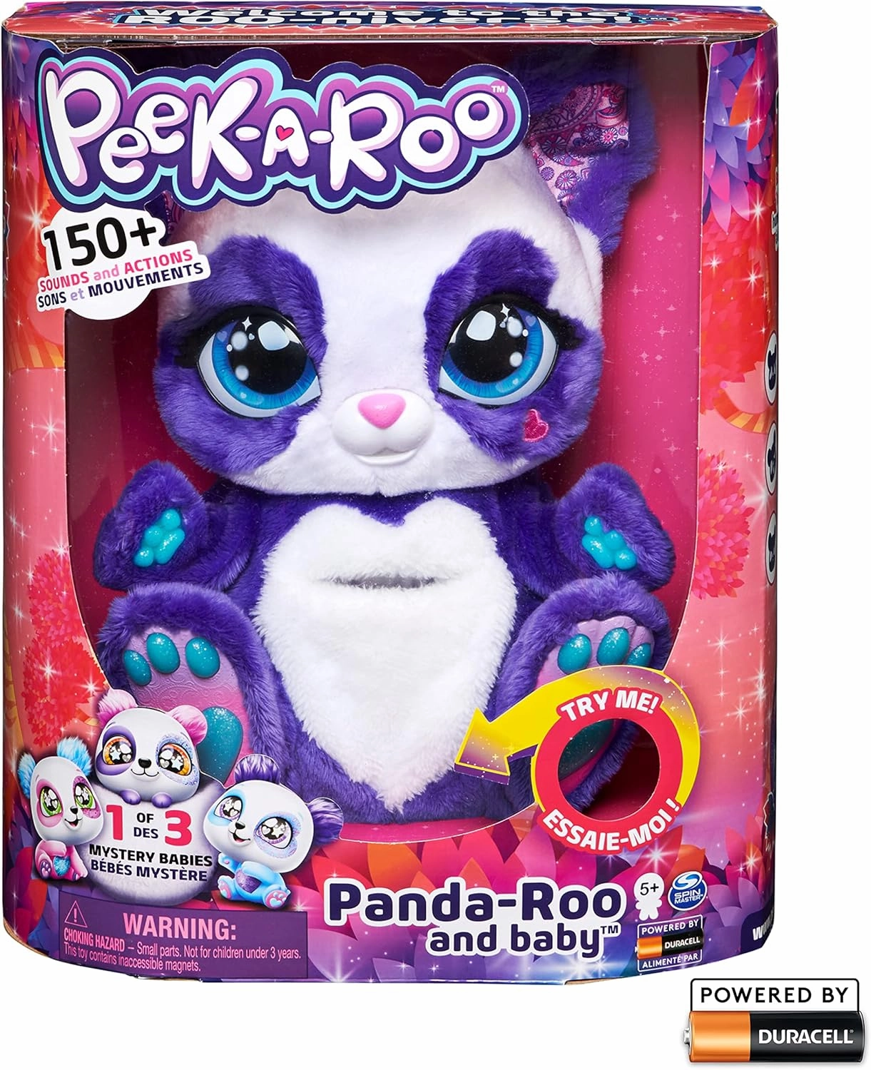 Interactive Panda-Roo Plush Toy with Mystery Baby-Roo Surprise - Over 150 Sounds & Actions, 10  Engaging Games, Songs, Boosts Imagination & Creativity for Girls Ages 5 