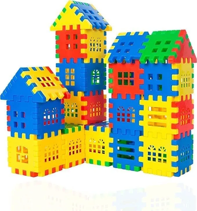 Interlocking Building Blocks Toys for Kids， Blocks for Toddlers 3 4 5 6 7 8 Toy Building Sets - Toddlers Building Blocks Educational Toys Set 69PCS