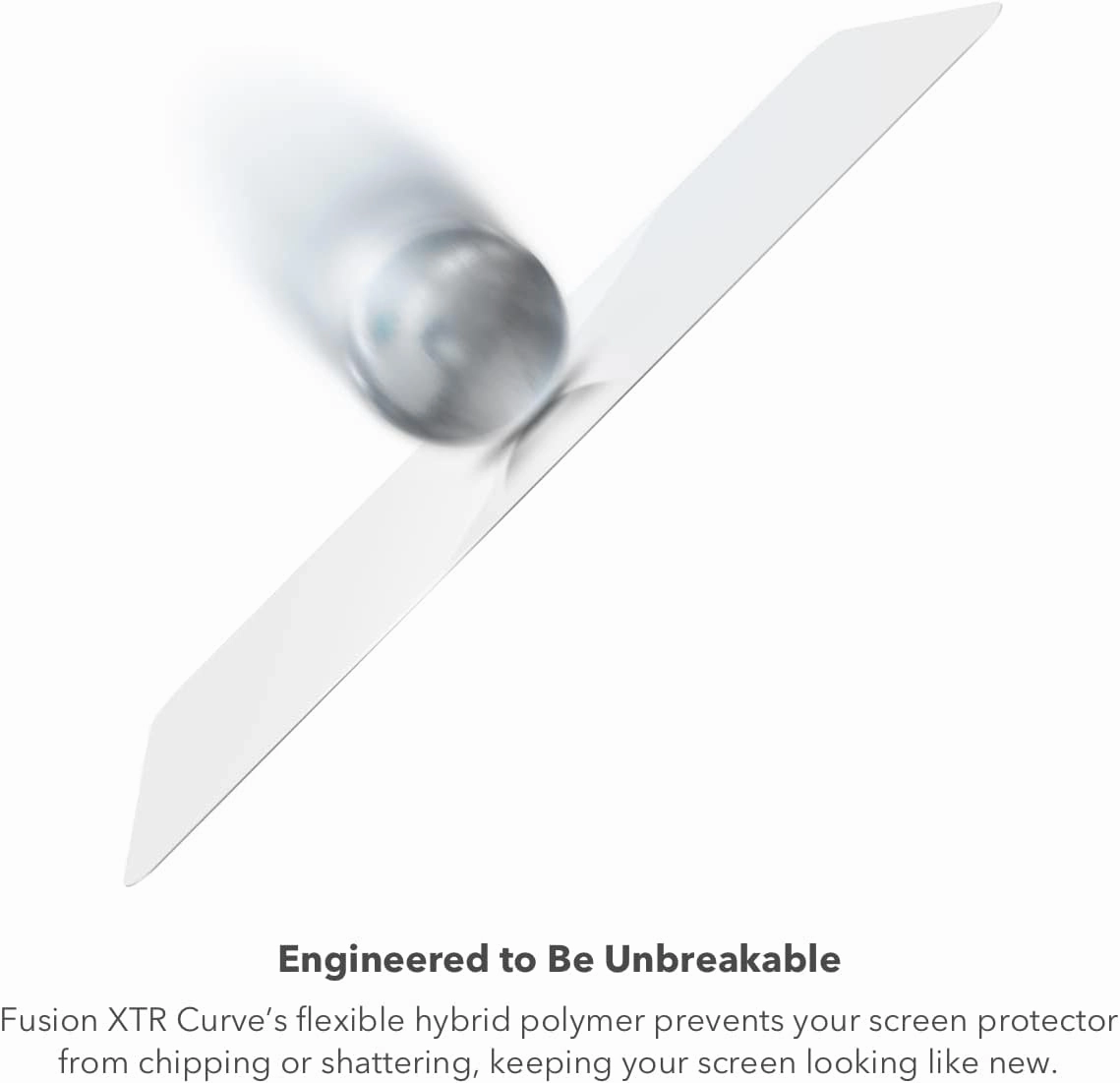 InvisibleShield Fusion XTR Curve for Samsung Galaxy S22 Ultra – Flexible Hybrid Screen Protection – with D3O – Blue Light Filter – Ultra Touch Sensitive – Biometric Technology –for Curved Screens