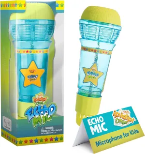 IPIDIPI TOYS Echo Microphone for Kids - Stocking Stuffers, Magic Microphone for Toddlers with Multicolored Flashing Light - Speech Therapy and Retro Gift Mic Toy for Boys (Blue/Yellow)