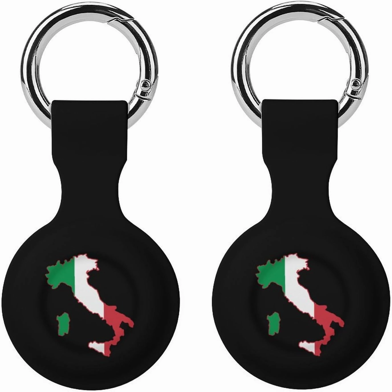 Italia Italy Italian Map Flag Protective Case Compatible with AirTag Holder Cover Keychain for Wallet Luggage Dog Collar