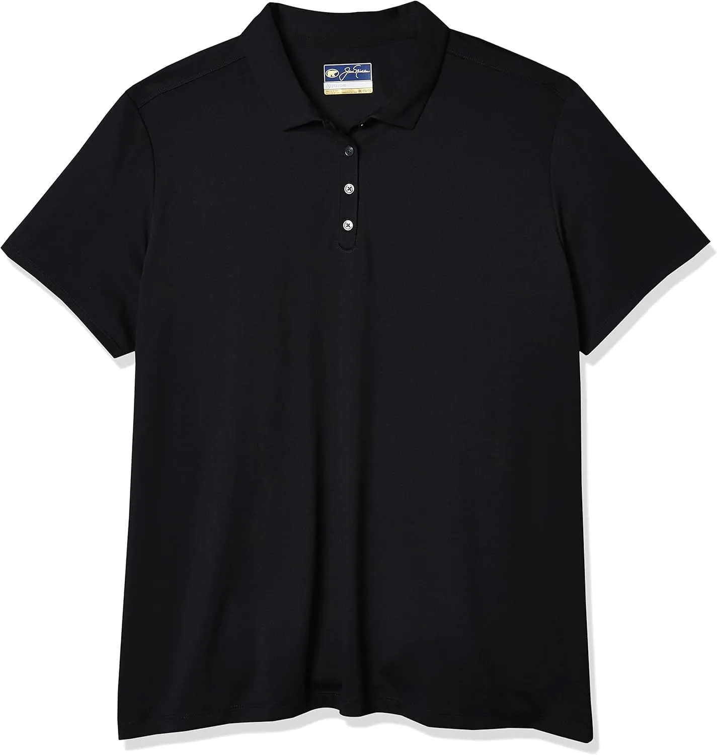 Jack Nicklaus Women's Solid Textured Golf Polo Shirt, Caviar, XX Large