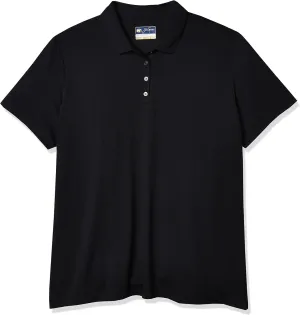 Jack Nicklaus Women's Solid Textured Golf Polo Shirt, Caviar, XX Large