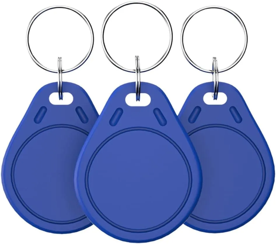JASAG 100pcs Rewritable UID Smart Keys, Mi-Fare 1K S50 RFID Cards Token NFC Tag Copy Fobs, 13.56MHz ABS Access Control Writable Card, Comply ISO 14443A, Block 0 Sector