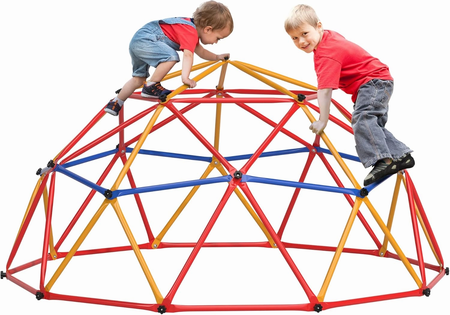 JAXPETY Climbing Dome, Outdoor Climbing Toys for Kids, Jungle Gym for Kids Ages 4-8, 7ft Play Structure for Playground Climbers, Steel Frame Climbing Structures, 500lbs Capacity
