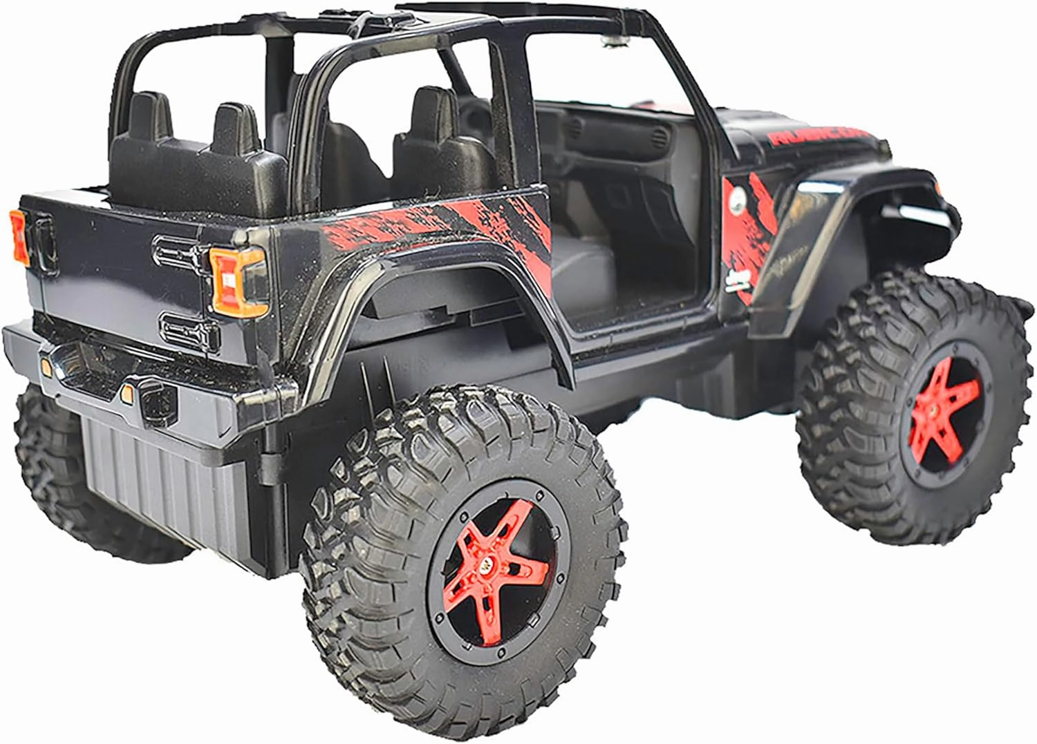 Jeep Wrangler Rubicon 2 Door 1:16 Scale R/C - Black - Taiyo, 2.4GHz, Remote Control Vehicle, Authentic Design, Battery Powered Hobby Car