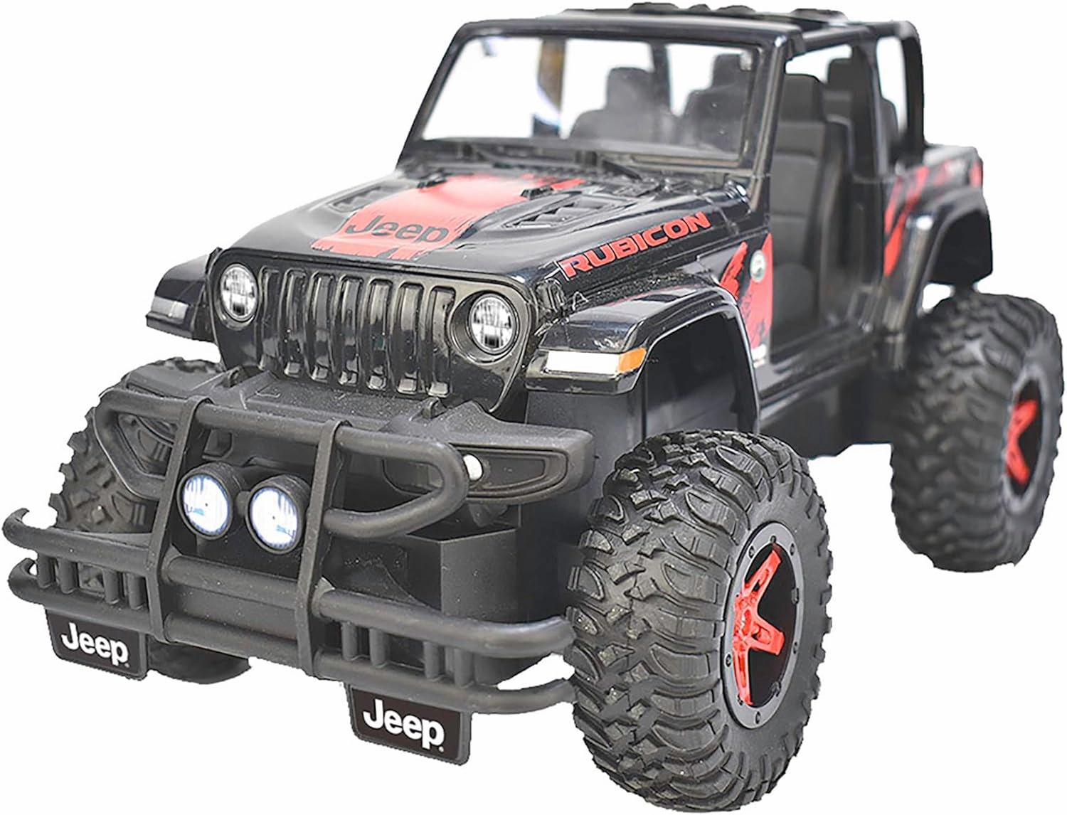 Jeep Wrangler Rubicon 2 Door 1:16 Scale R/C - Black - Taiyo, 2.4GHz, Remote Control Vehicle, Authentic Design, Battery Powered Hobby Car